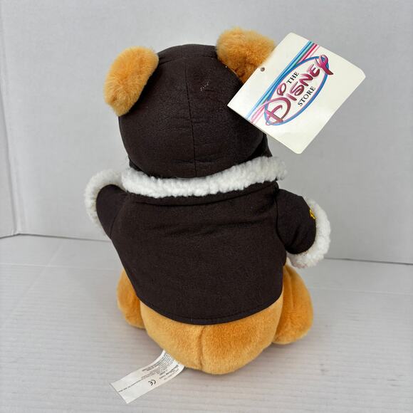 Disney Store Winnie Pilot Pooh Bear Plush Aviator Jacket Goggles 12 Inch - Picture 5 of 12